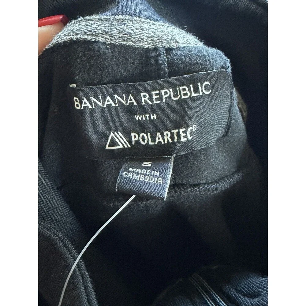 Banana Republic Polartec Thermal Pro Quarter Zip Pullover Black Men’s S NWT